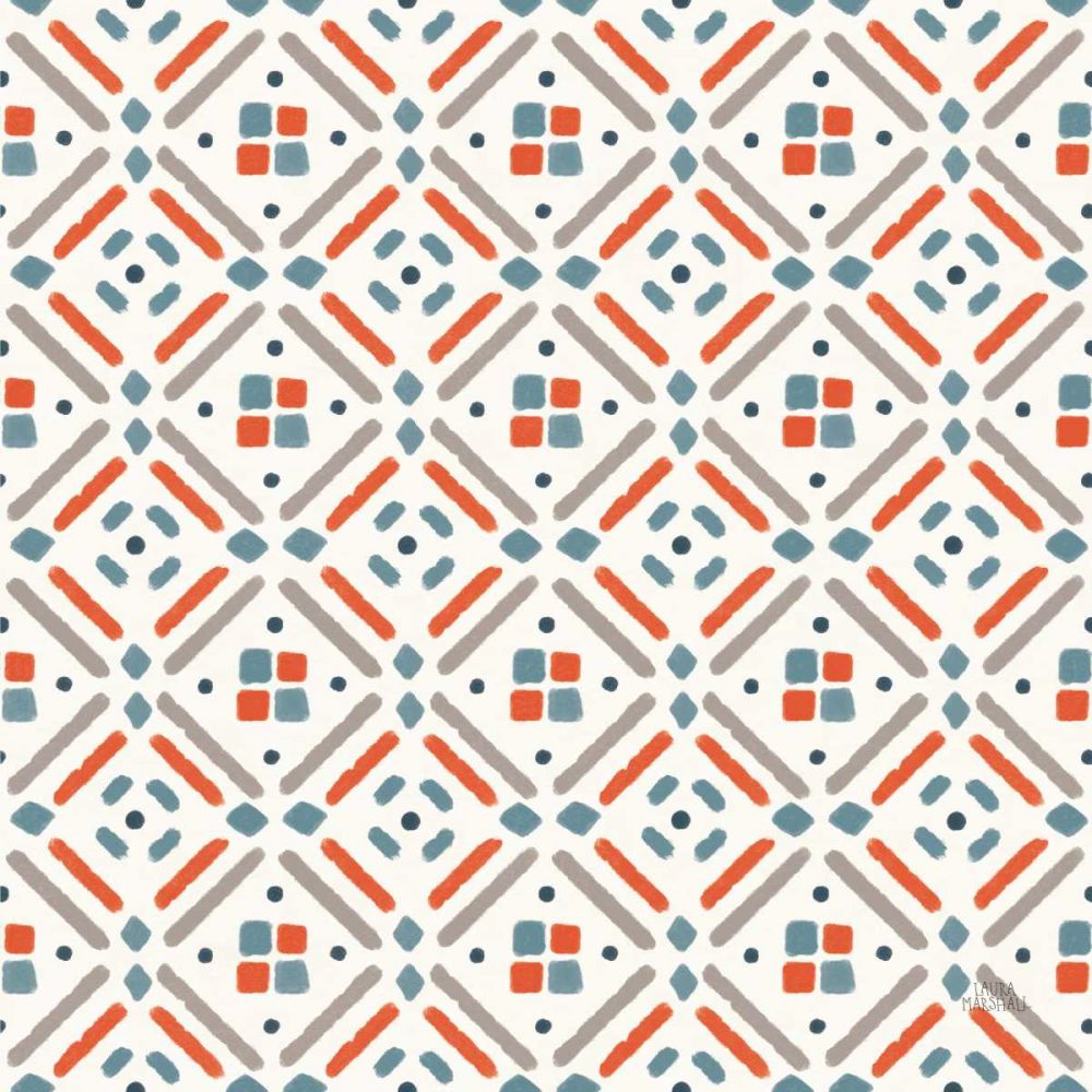 Seaside Village Pattern VIIA art print by Laura Marshall for $57.95 CAD