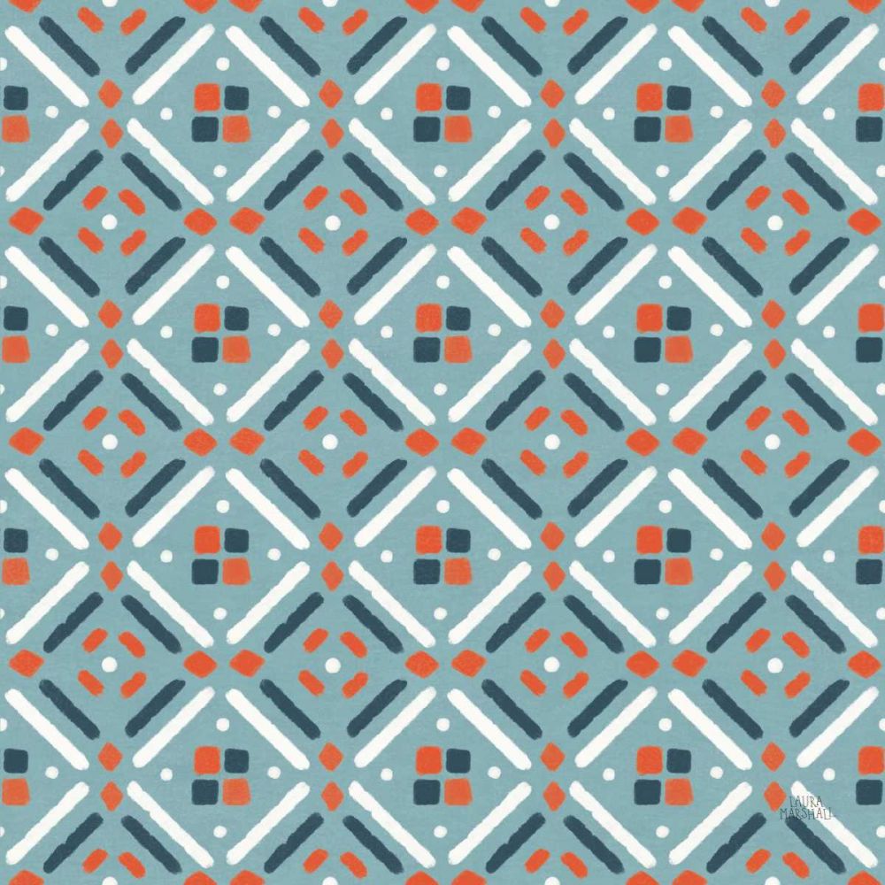 Seaside Village Pattern VIIC art print by Laura Marshall for $57.95 CAD