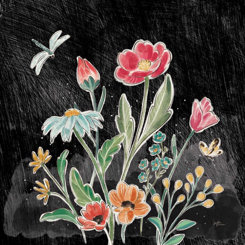 Boho Field III Black art print by Janelle Penner for $57.95 CAD