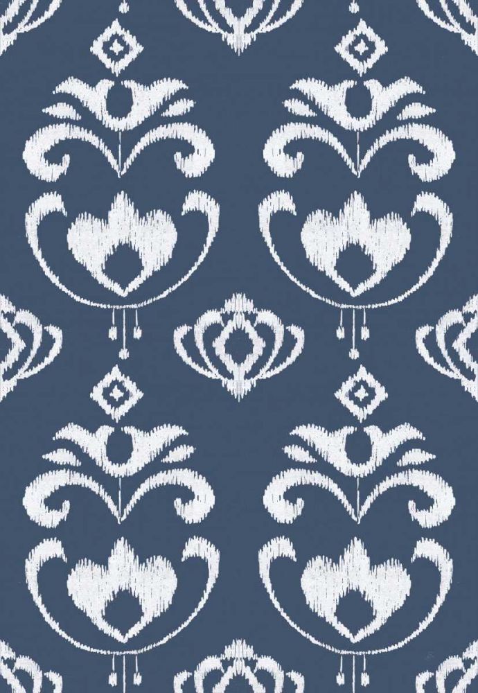 Free Bird Gold Ikat Pattern Indigo art print by Daphne Brissonnet for $57.95 CAD