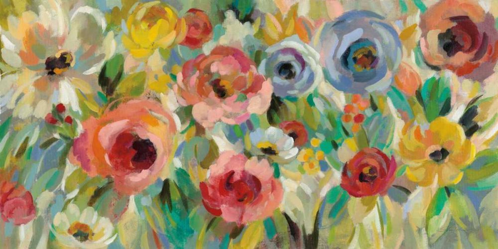 Vivid Coral Floral I art print by Silvia Vassileva for $57.95 CAD