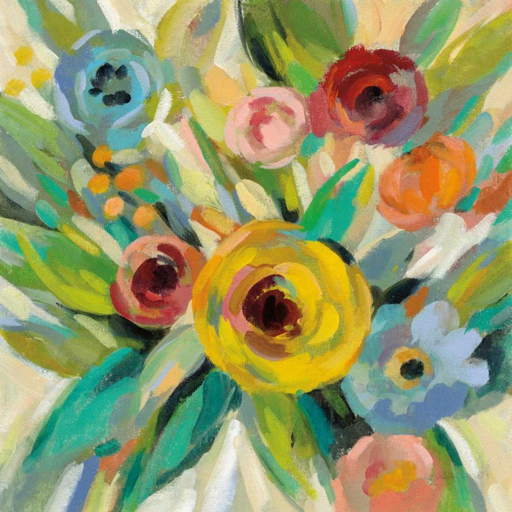 Vivid Coral Floral III art print by Silvia Vassileva for $57.95 CAD