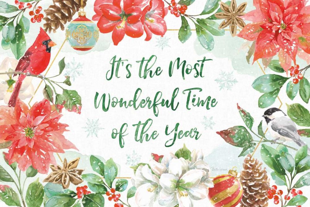 Holiday Flora I art print by Beth Grove for $57.95 CAD
