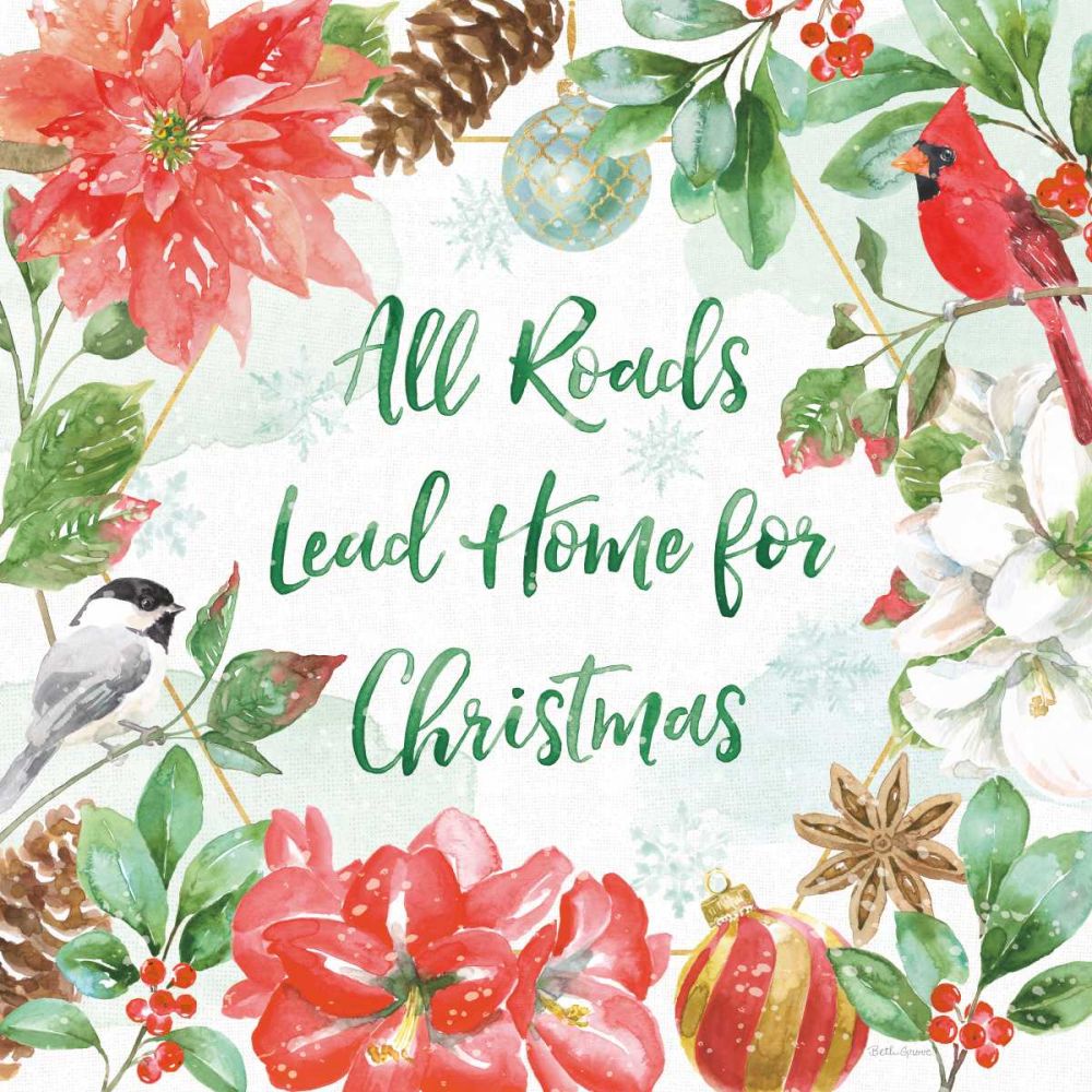 Holiday Flora II art print by Beth Grove for $57.95 CAD