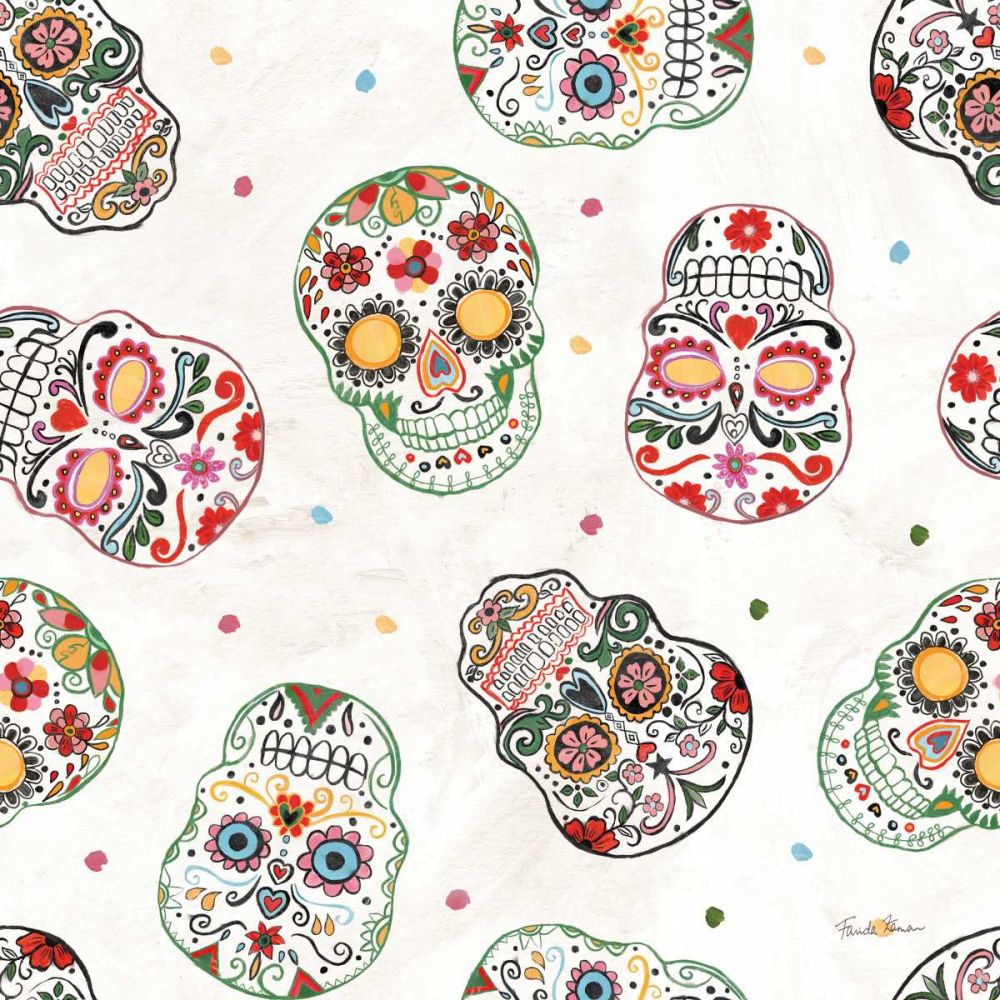 Homage to Frida Pattern IA art print by Farida Zaman for $57.95 CAD