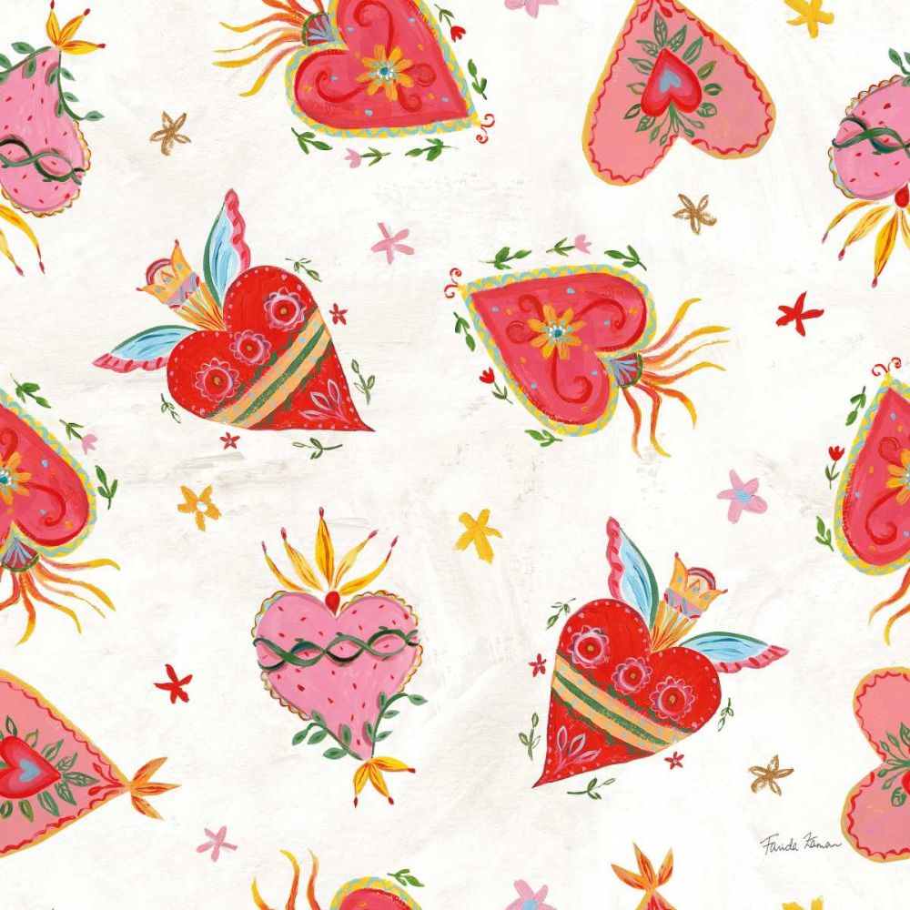 Homage to Frida Pattern VA art print by Farida Zaman for $57.95 CAD