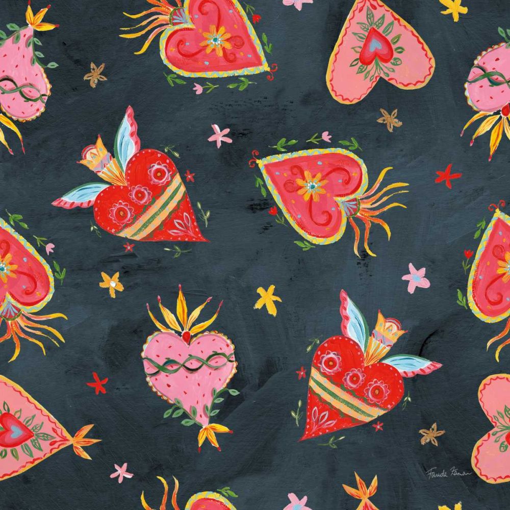 Homage to Frida Pattern VC art print by Farida Zaman for $57.95 CAD