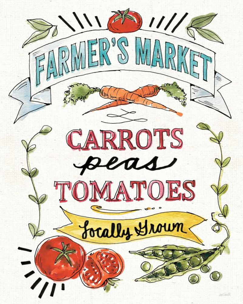 Veggie Market VI art print by Anne Tavoletti for $57.95 CAD