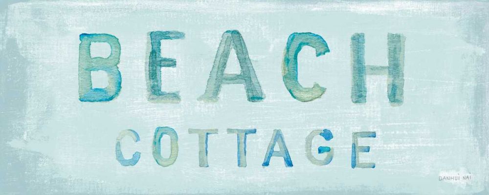 Beach Cottage Sign art print by Danhui Nai for $57.95 CAD