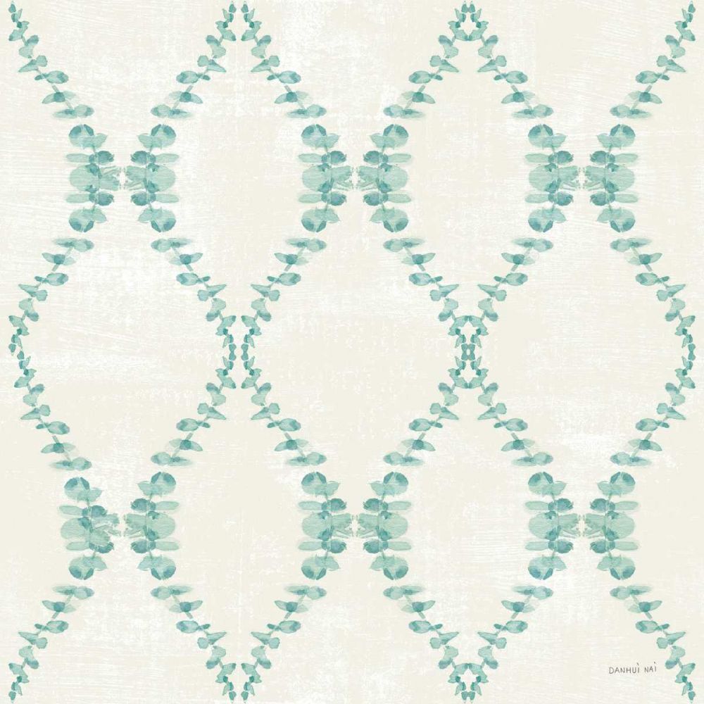 Beach Cottage Floral Pattern IB art print by Danhui Nai for $57.95 CAD