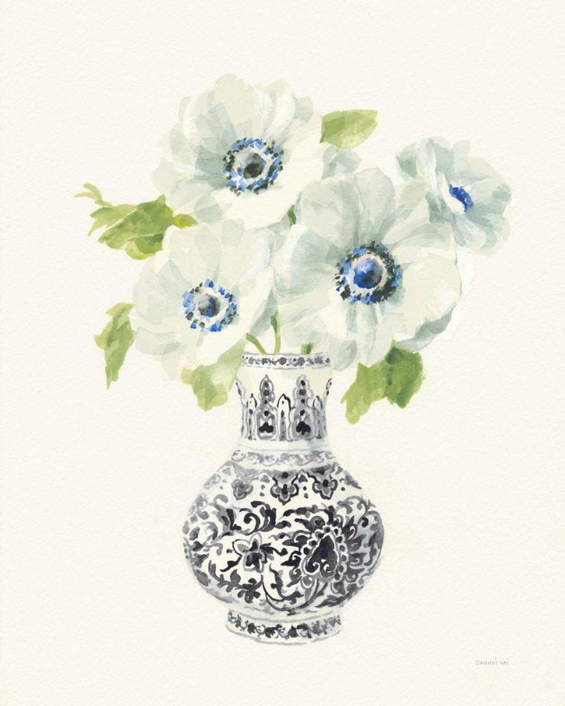Floral Chinoiserie I Black Crop art print by Danhui Nai for $57.95 CAD