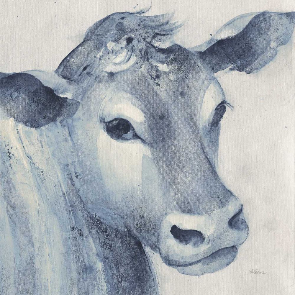Moo Blue Crop art print by Albena Hristova for $57.95 CAD