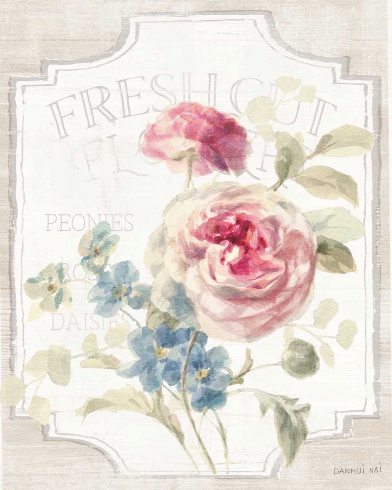 Cottage Garden II on wood art print by Danhui Nai for $57.95 CAD