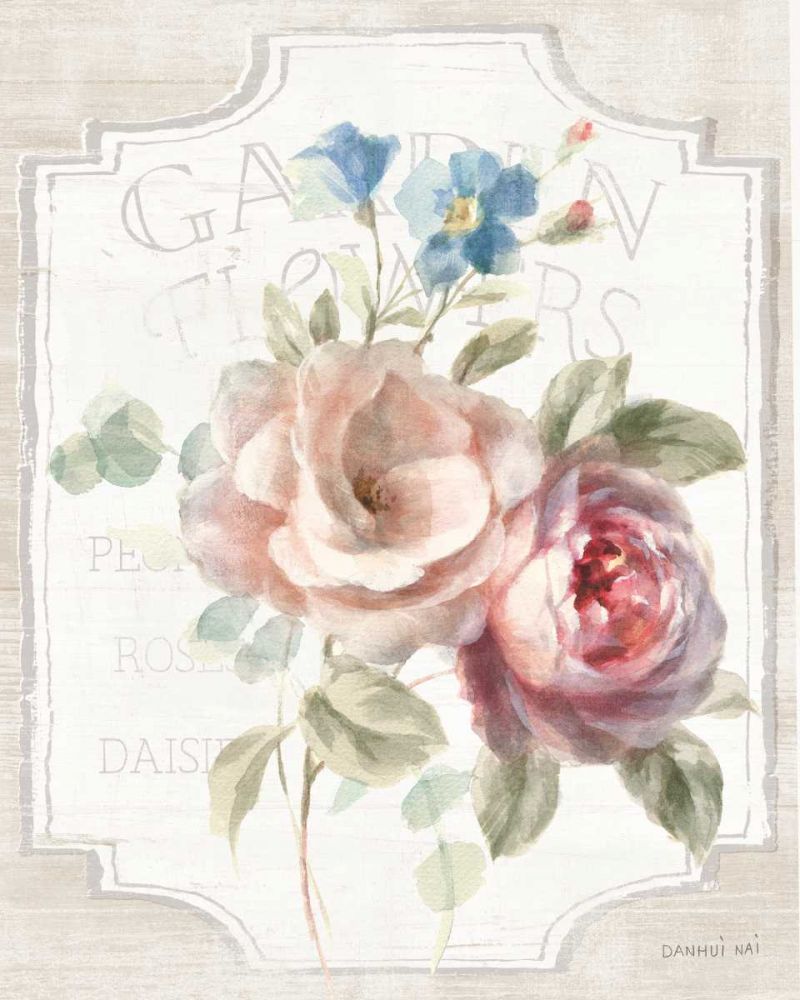 Cottage Garden IV on wood art print by Danhui Nai for $57.95 CAD