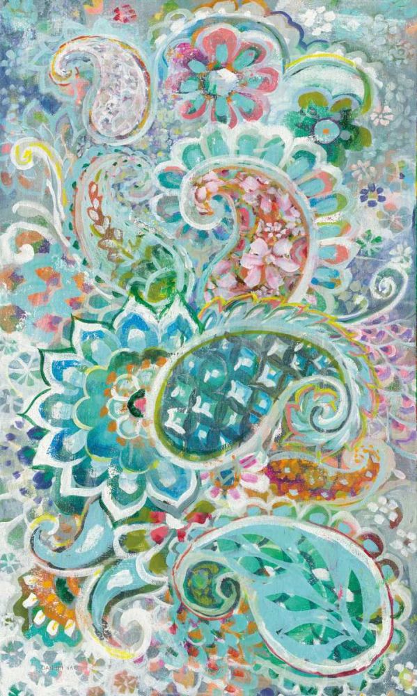 Paisley Flowers art print by Danhui Nai for $57.95 CAD