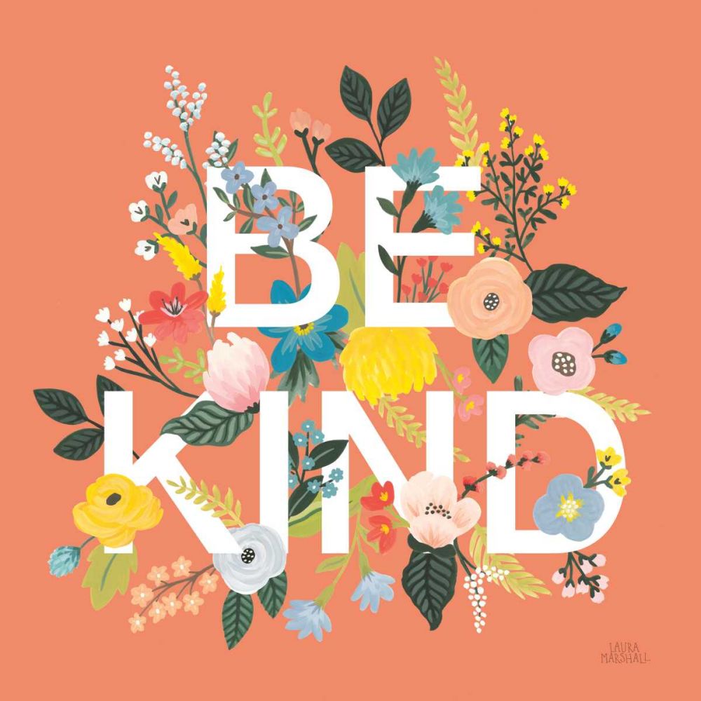 Wild Garden I Be Kind art print by Laura Marshall for $57.95 CAD