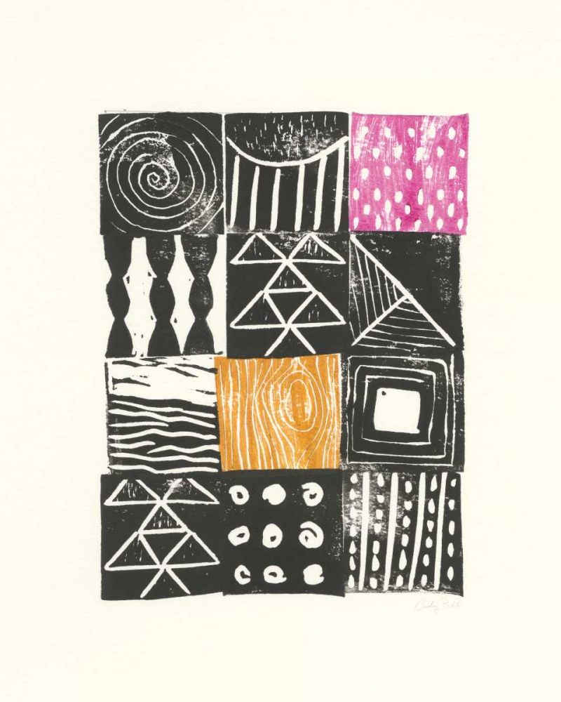 Block Print V art print by Courtney Prahl for $57.95 CAD