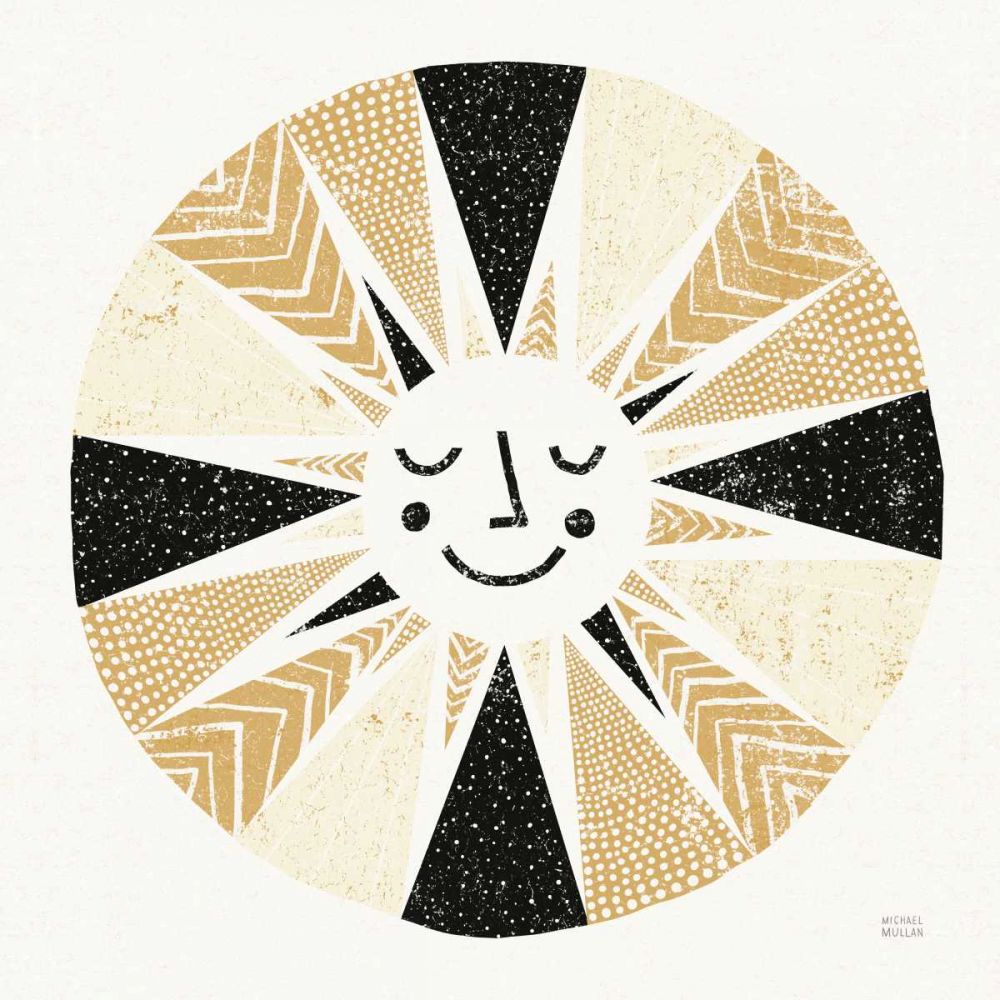 Sunshine Black Gold Sq art print by Michael Mullan for $57.95 CAD