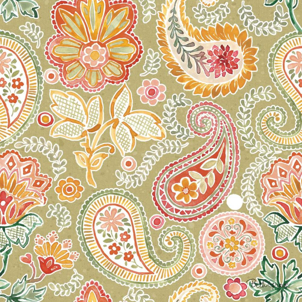 Harvest Bouquet Pattern VIIB art print by Beth Grove for $57.95 CAD