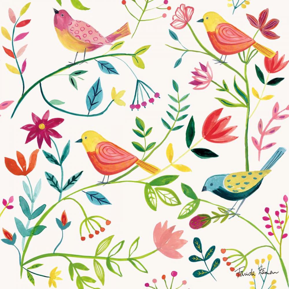 Budding Beauty Pattern IA art print by Farida Zaman for $57.95 CAD