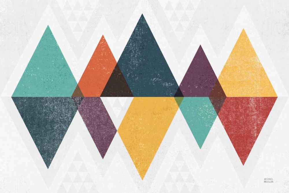 Mod Triangles II Retro art print by Michael Mullan for $57.95 CAD