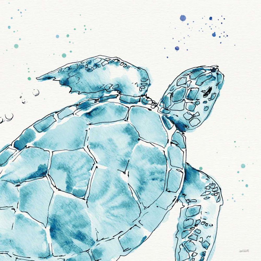 Deep Sea IX Teal art print by Anne Tavoletti for $57.95 CAD