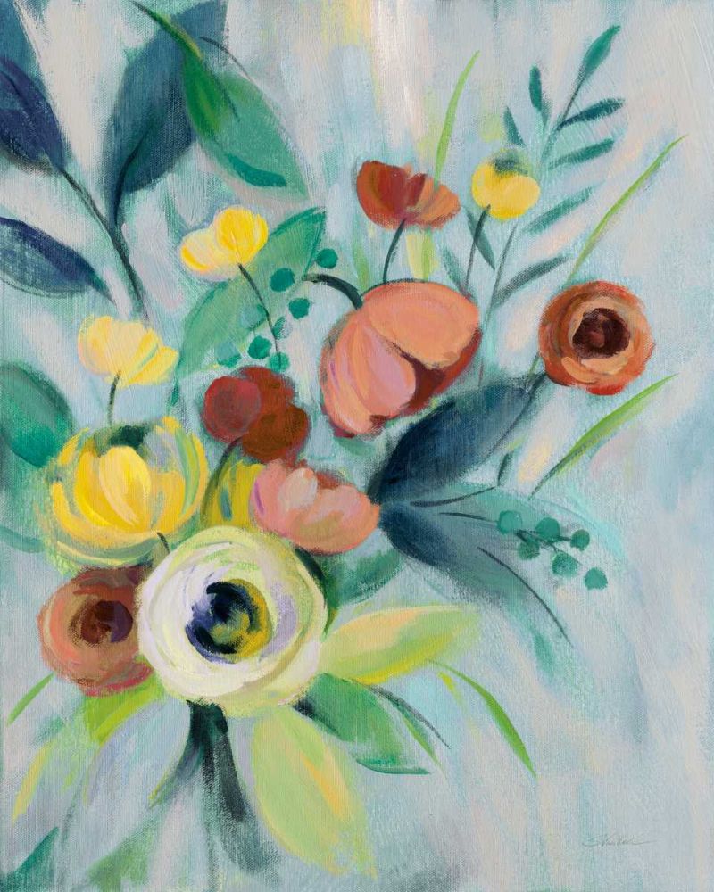 Colorful Elegant Floral I art print by Silvia Vassileva for $57.95 CAD