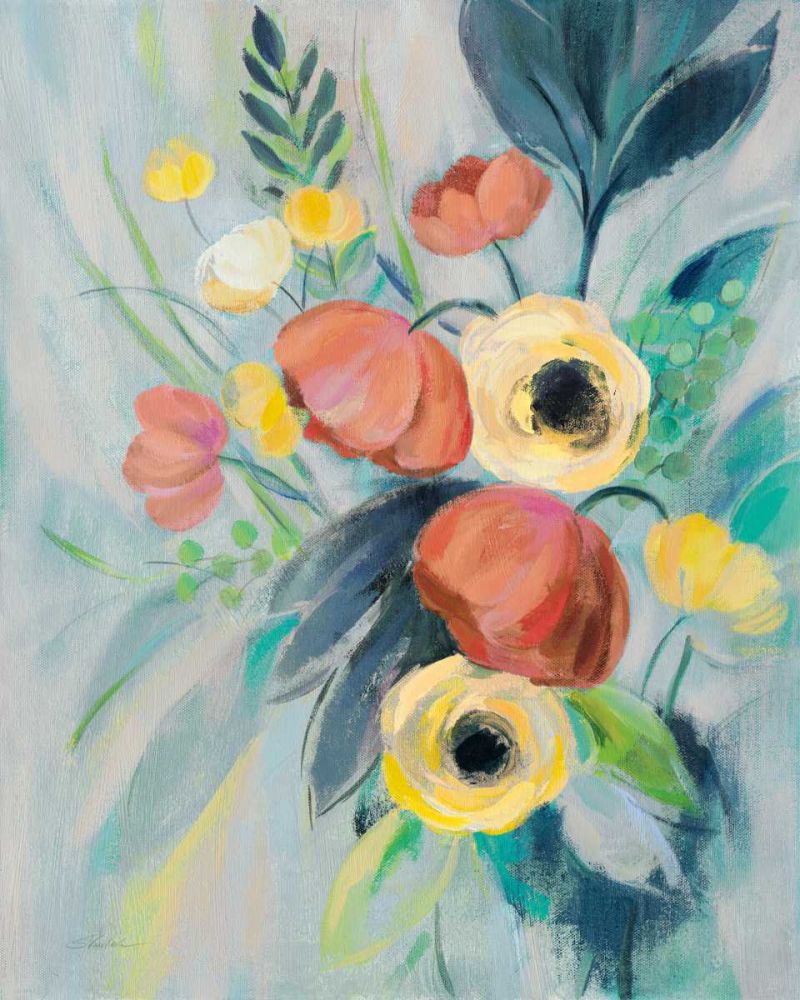 Colorful Elegant Floral II art print by Silvia Vassileva for $57.95 CAD