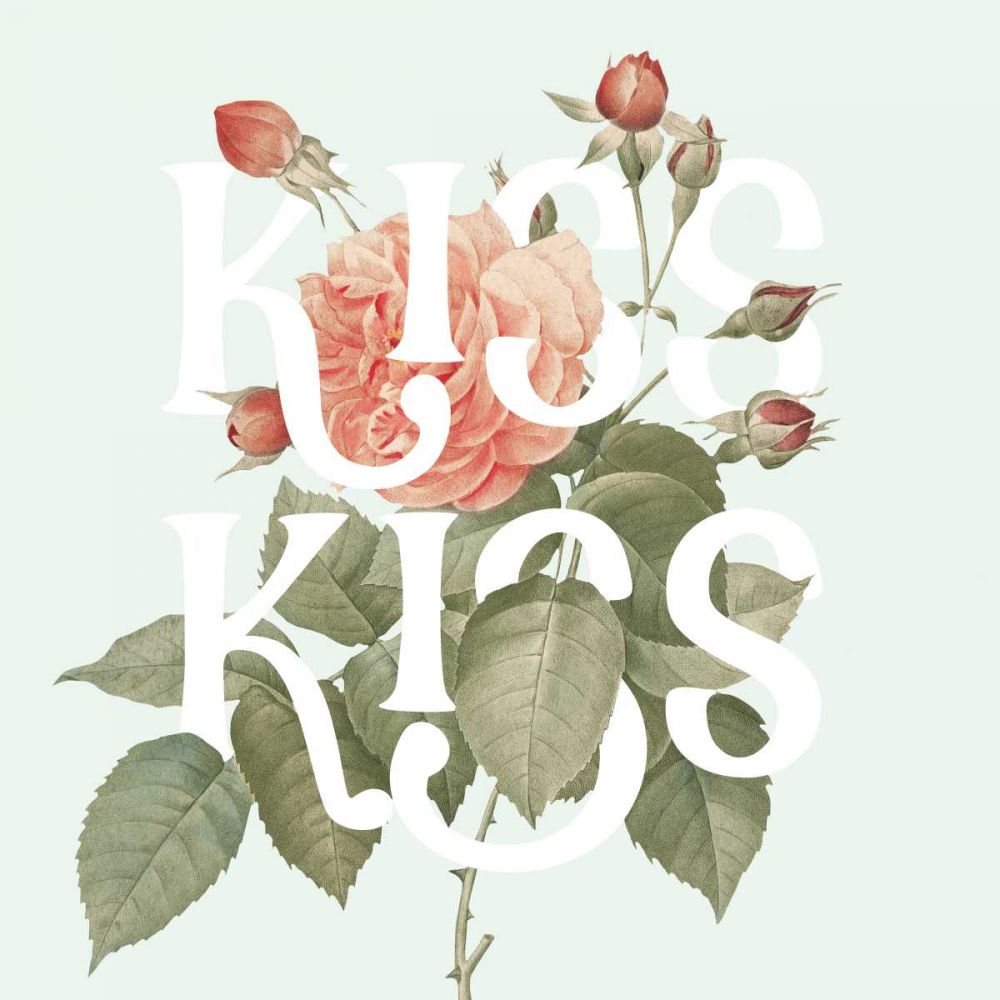 Botanical Pink Rose I Kiss art print by Wild Apple Portfolio for $57.95 CAD