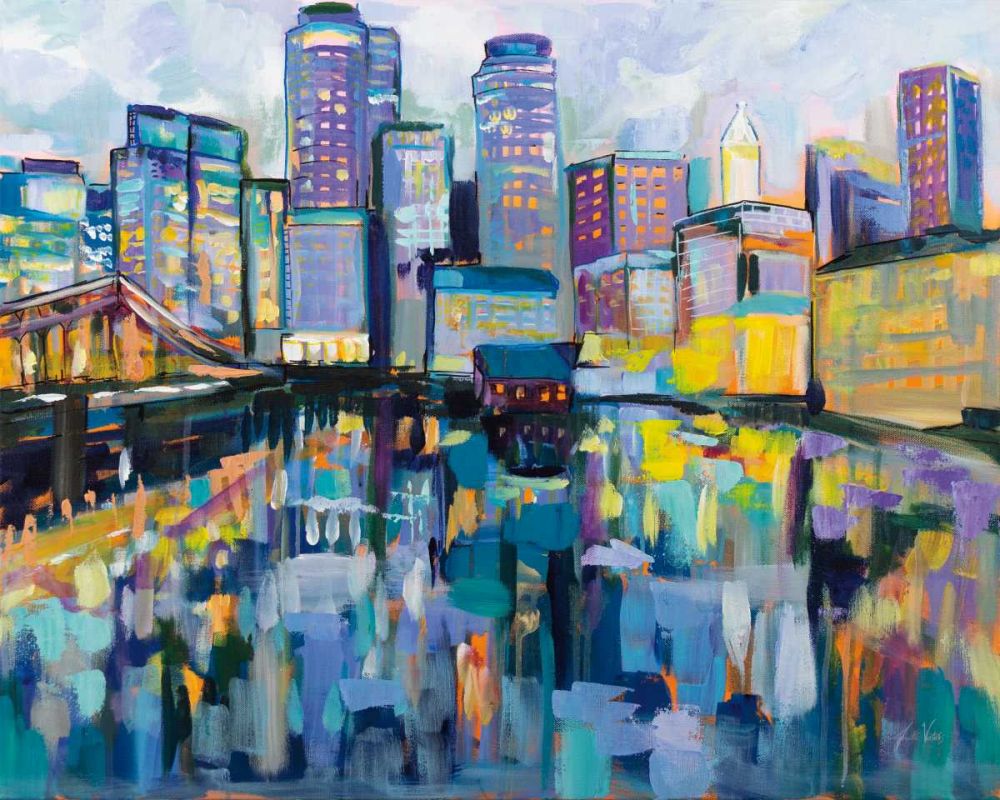 Boston Harbor art print by Jeanette Vertentes for $57.95 CAD