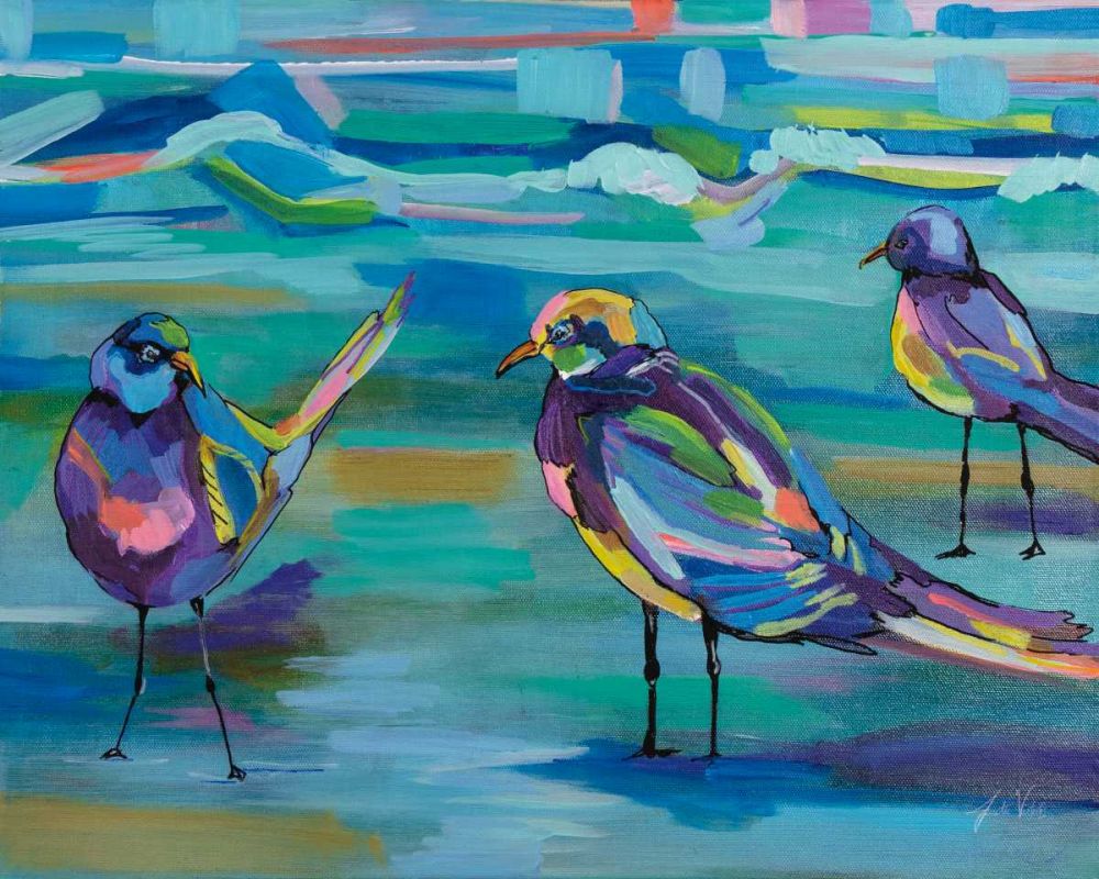 Indigo Gulls art print by Jeanette Vertentes for $57.95 CAD