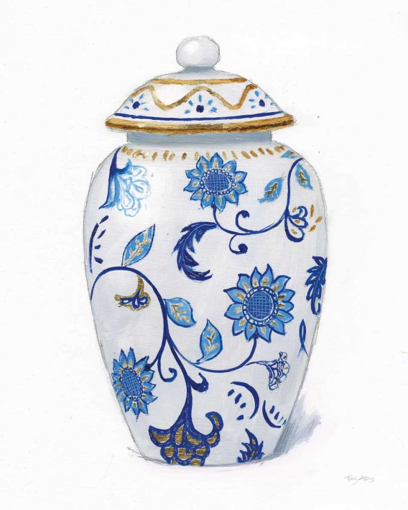 Flora Chinoiserie I art print by Emily Adams for $57.95 CAD