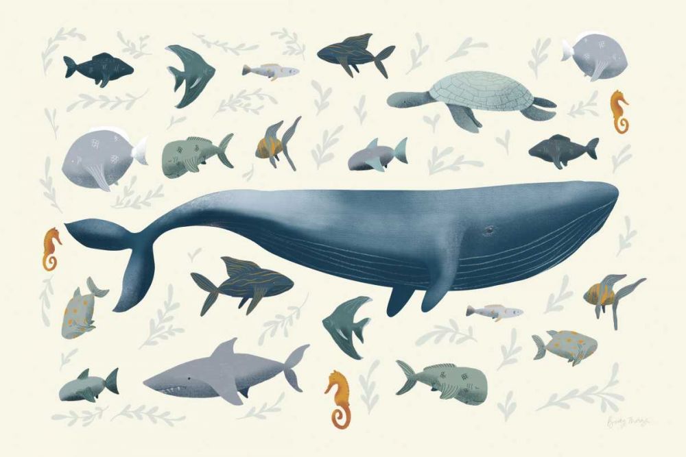 Ocean Life art print by Becky Thorns for $57.95 CAD