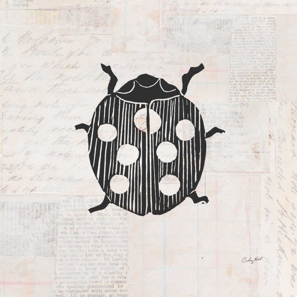 Ladybug Stamp BW art print by Courtney Prahl for $57.95 CAD