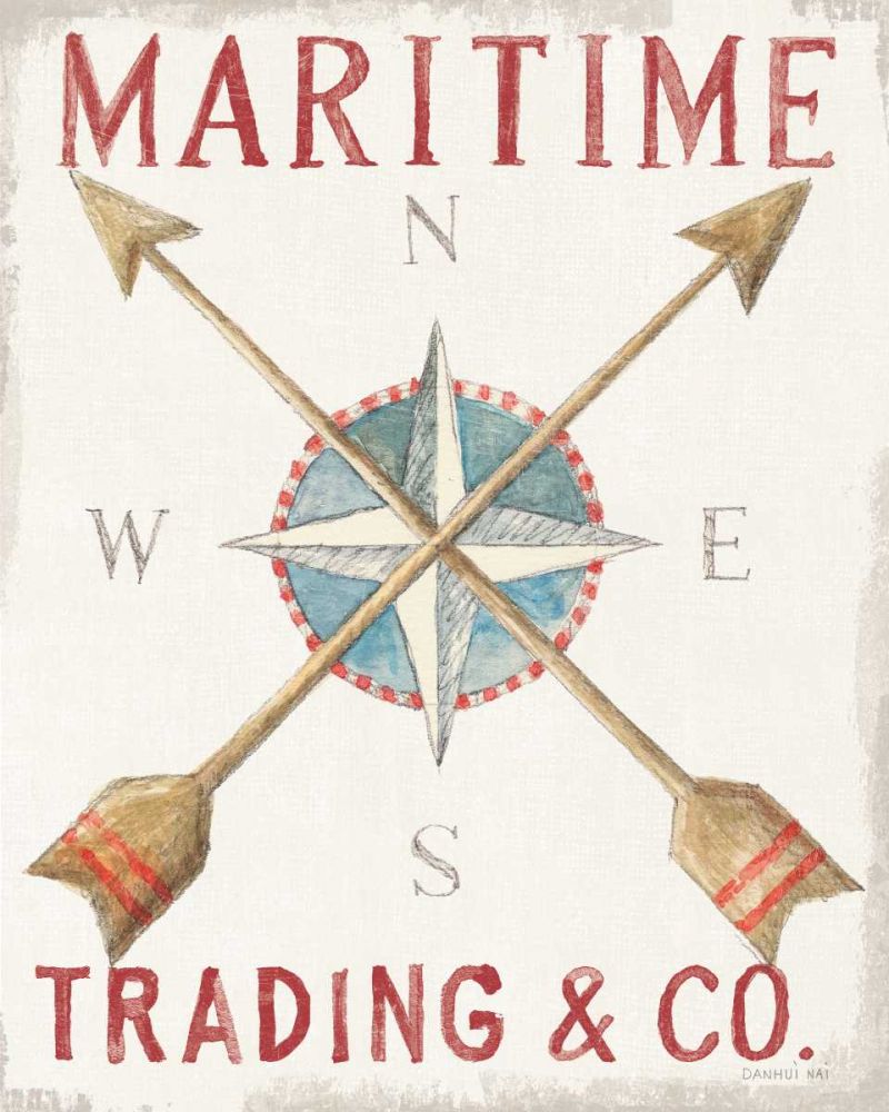 Floursack Nautical VI Red art print by Danhui Nai for $57.95 CAD