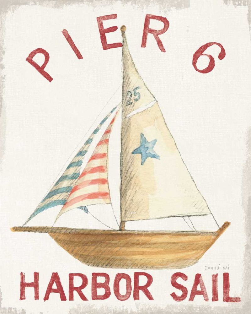 Floursack Nautical VII Red art print by Danhui Nai for $57.95 CAD