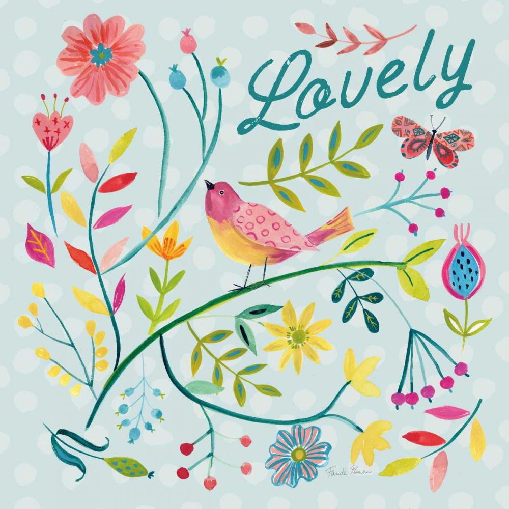 Budding Beauty II Light Blue art print by Farida Zaman for $57.95 CAD