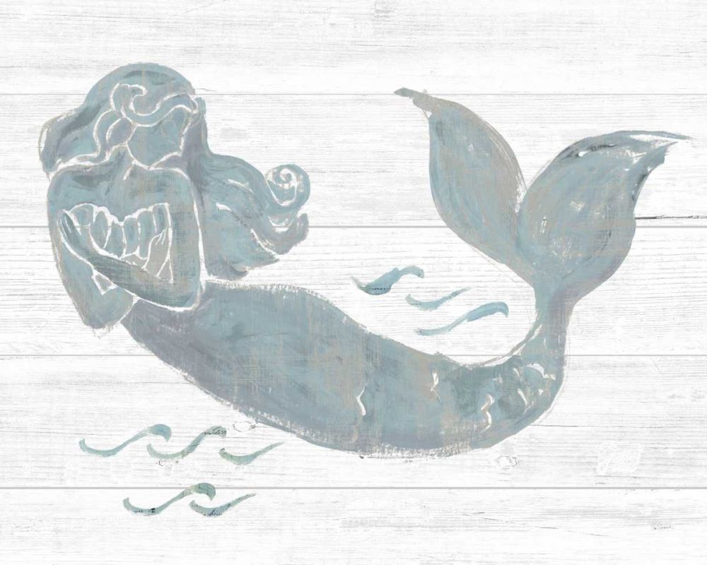 On the Waves II Light Plank Gray art print by Sue Schlabach for $57.95 CAD