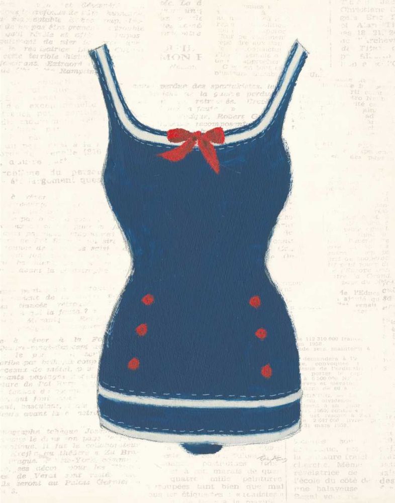 Retro Swimwear I Newsprint art print by Emily Adams for $57.95 CAD