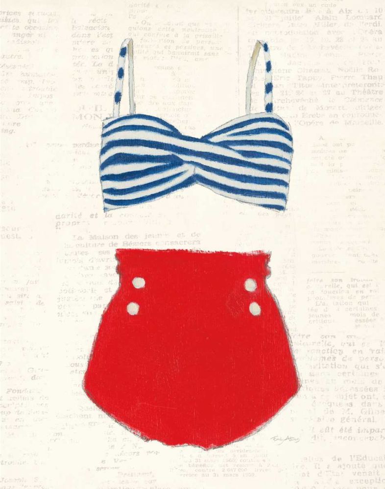Retro Swimwear IV Newsprint art print by Emily Adams for $57.95 CAD