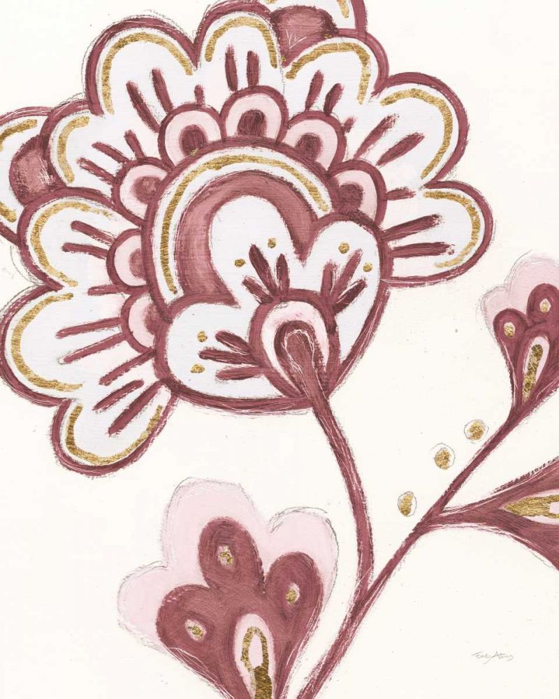 Flora Chinoiserie VI Pink art print by Emily Adams for $57.95 CAD