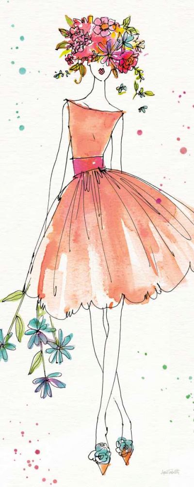 Floral Figures VIII art print by Anne Tavoletti for $57.95 CAD