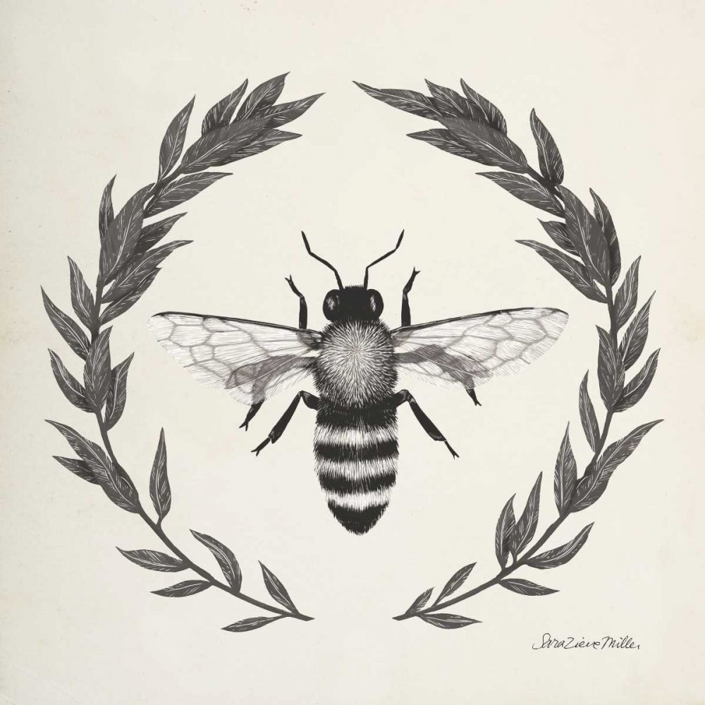 Happy to Bee Home I Neutral art print by Sara Zieve Miller for $57.95 CAD