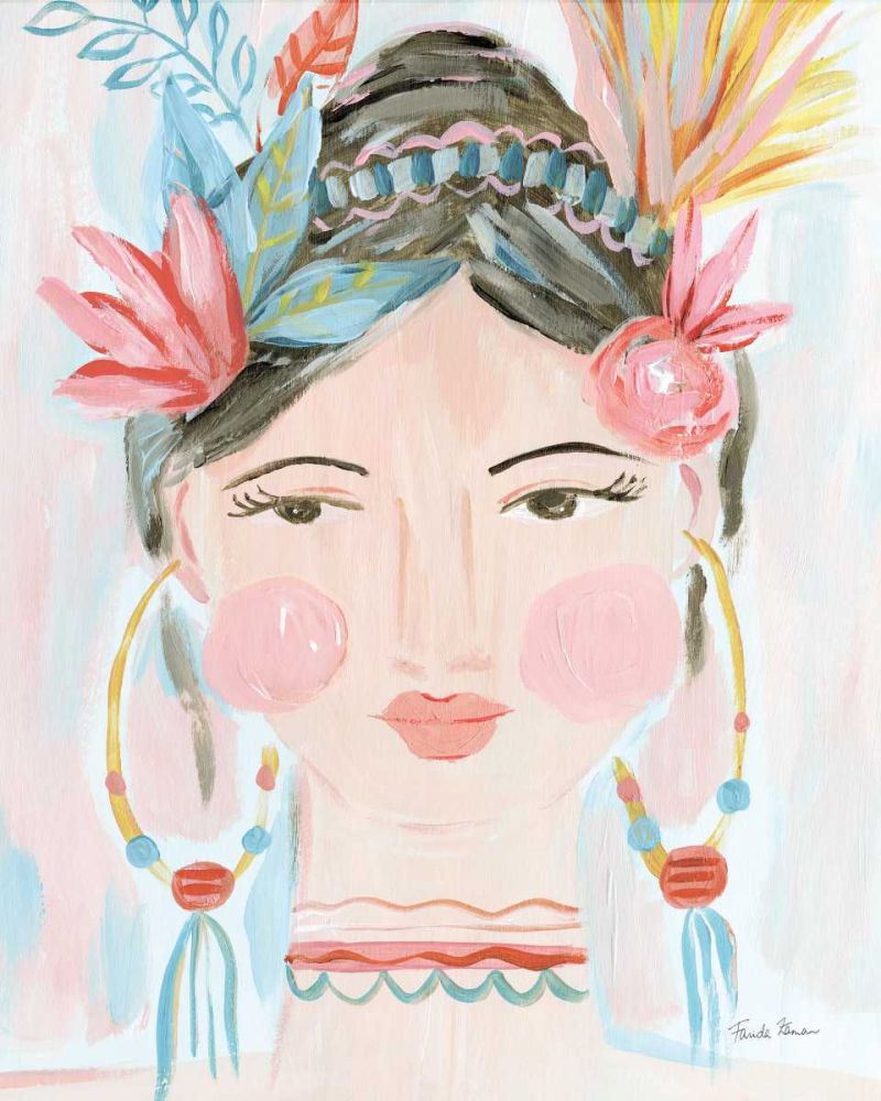 Boho Lady II art print by Farida Zaman for $57.95 CAD