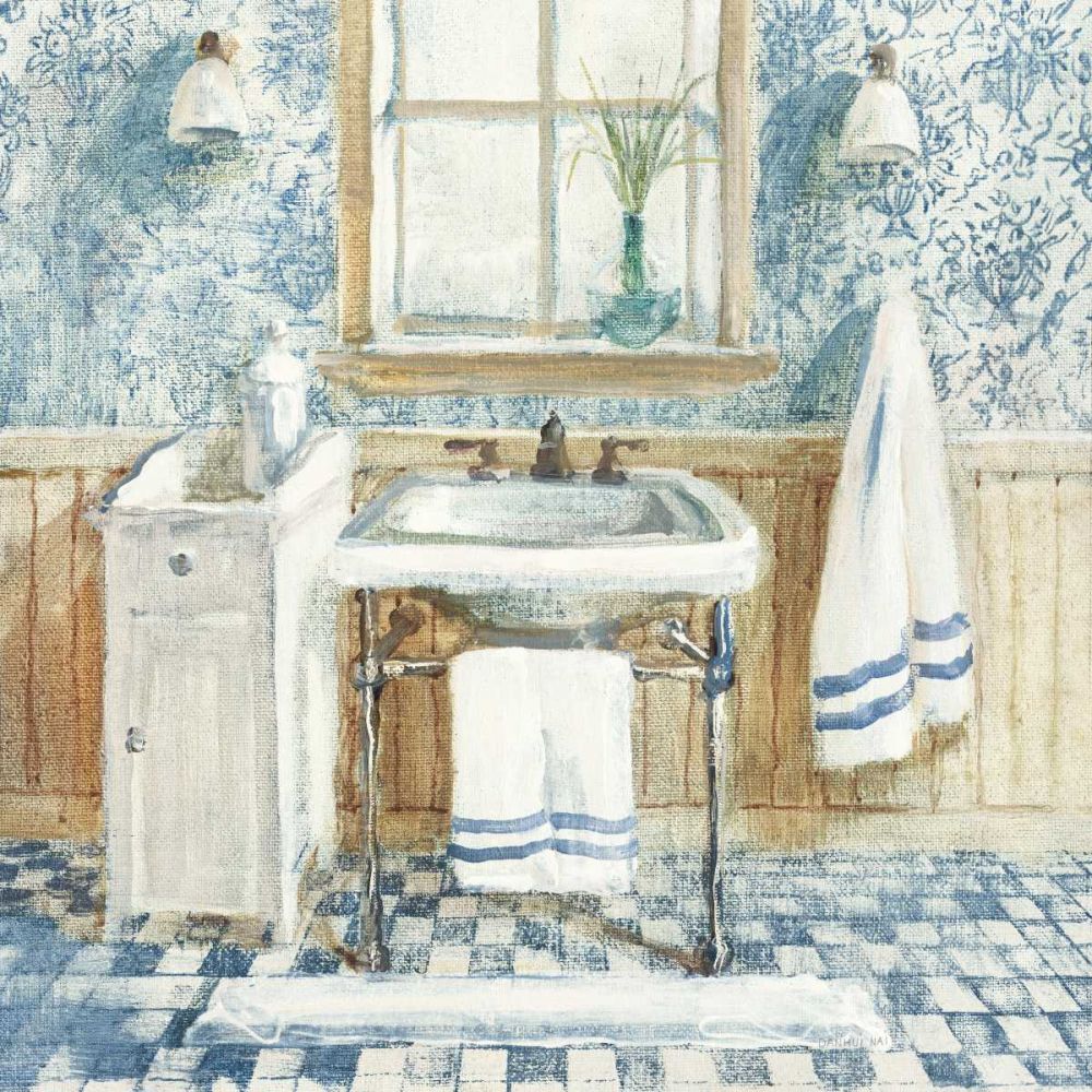 Victorian Sink I Navy art print by Danhui Nai for $57.95 CAD