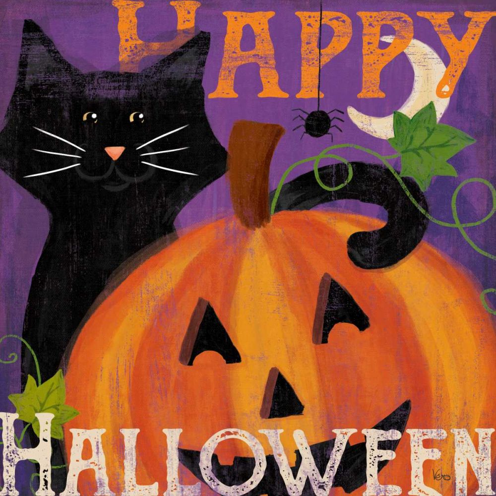 Festive Felines II art print by Veronique Charron for $57.95 CAD