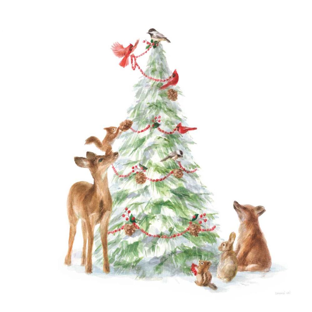 Woodland Celebration II on White art print by Danhui Nai for $57.95 CAD