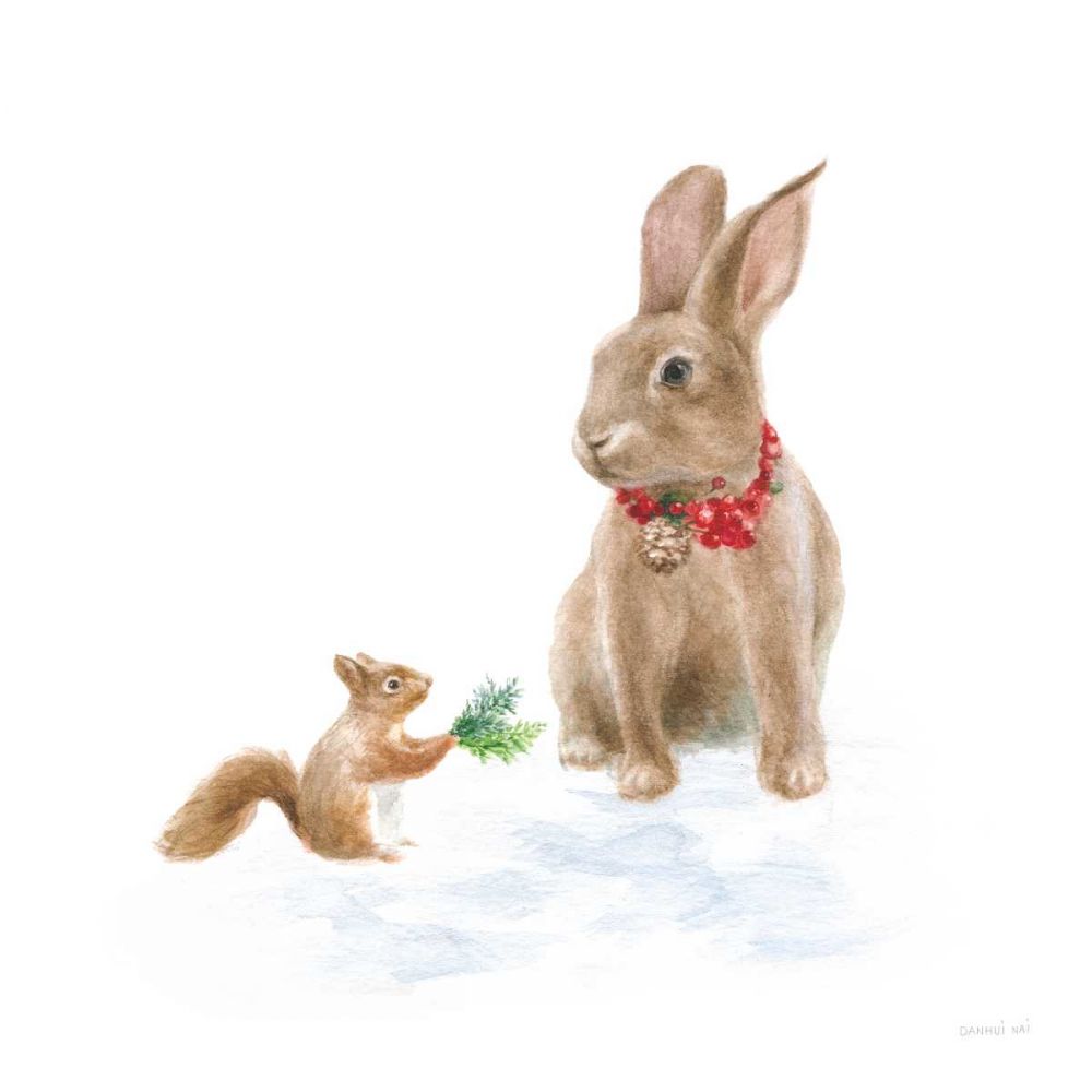 Woodland Celebration IV on White art print by Danhui Nai for $57.95 CAD