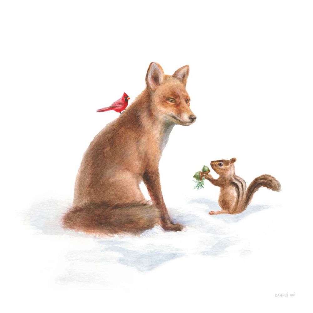 Woodland Celebration V on White art print by Danhui Nai for $57.95 CAD
