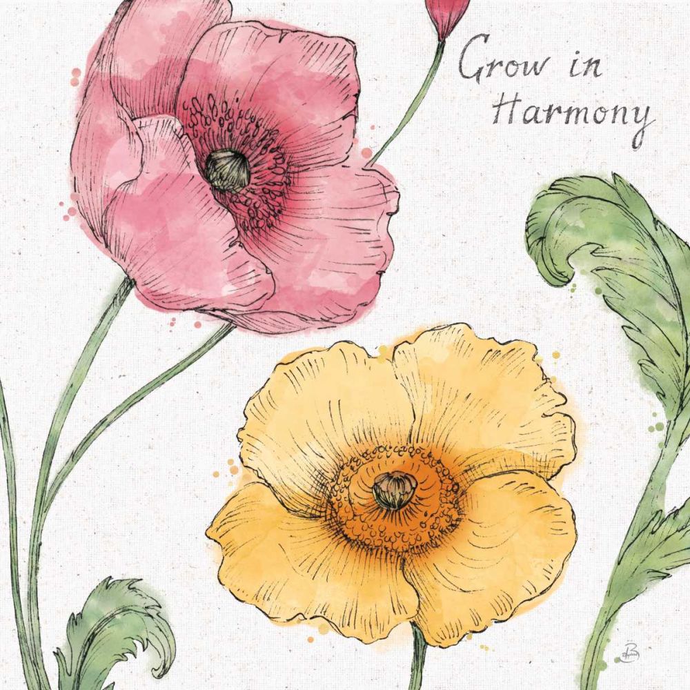 Blossom Sketches I Words Color art print by Daphne Brissonnet for $57.95 CAD
